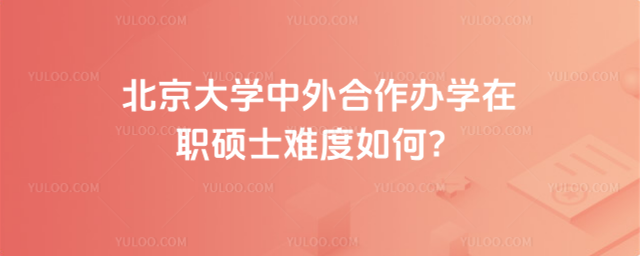 北京大学中外合作办学在职硕士难度如何？