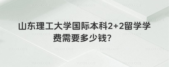 山东理工大学国际本科学费