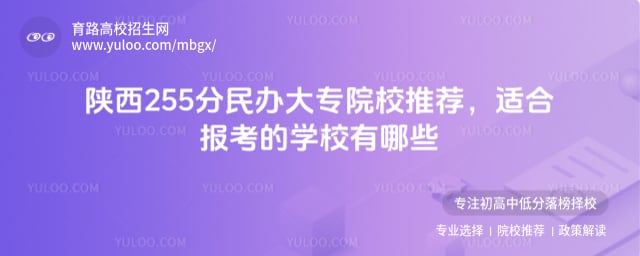 陜西255分民辦大專院校推薦