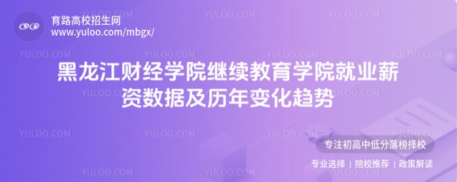 黑龍江財經(jīng)學(xué)院繼續(xù)教育學(xué)院就業(yè)薪資
