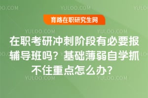 在职考研冲刺阶段有必要报辅导班吗?基础薄弱自学抓不住重点怎么办?
