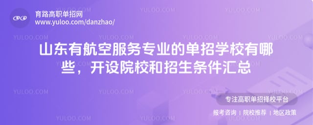 山東有航空服務(wù)專業(yè)的單招學(xué)校有哪些