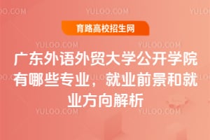 广东外语外贸大学公开学院有哪些专业?就业前景和就业方向解析