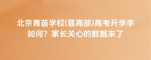 青苗學(xué)校(普高部)高考升學(xué)率