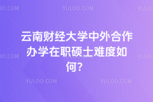 云南財經大學中外合作辦學在職碩士難度如何？看完這篇就懂了！