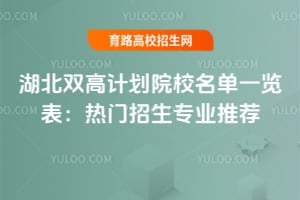 湖北双高计划院校名单一览表:热门招生专业推荐