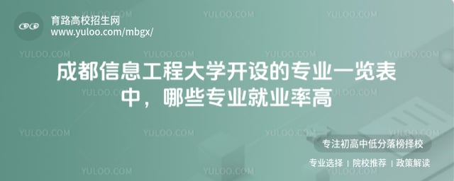 成都信息工程大學開設的專業(yè)一覽表