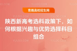 55陕西新高考选科政策下,如何根据兴趣与优势选择科目组合