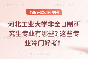 河北工業(yè)大學非全日制研究生專業(yè)有哪些？這些專業(yè)冷門好考！