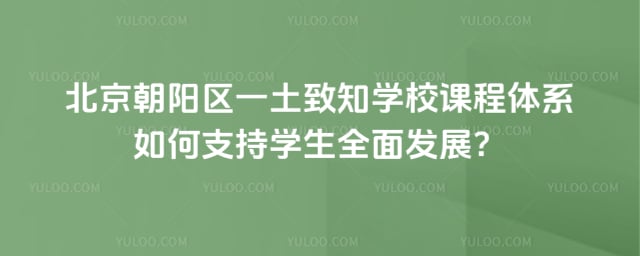 北京朝阳区一土致知学校课程体系