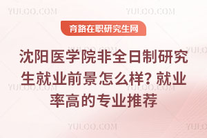 沈陽醫(yī)學(xué)院非全日制研究生就業(yè)前景怎么樣？就業(yè)率高的專業(yè)推薦