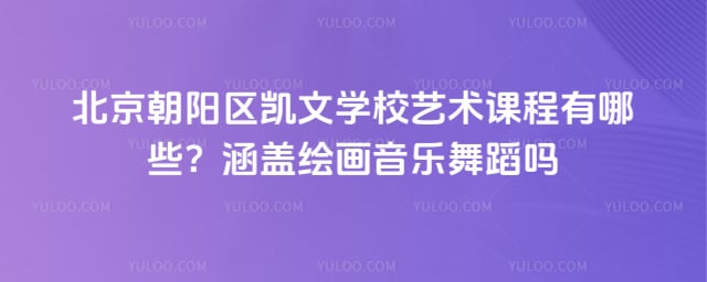 北京朝陽區(qū)凱文學(xué)校藝術(shù)課程