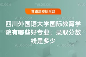 四川外国语大学国际教育学院有哪些好专业？录取分数线是多少