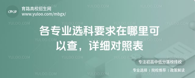 各专业选科要求在哪里可以查