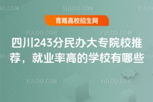四川243分民辦大專院校推薦,就業率高的學校有哪些?