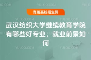 2025年武漢紡織大學繼續(xù)教育學院有哪些好專業(yè)？就業(yè)前景如何