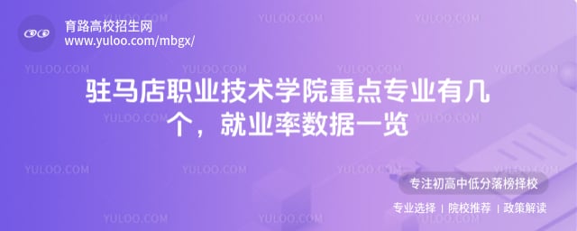 驻马店职业技术学院重点专业有几个