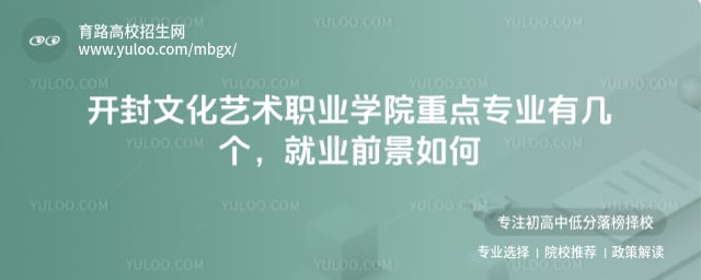 开封文化艺术职业学院重点专业有几个