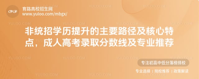 非統(tǒng)招學(xué)歷提升的主要路徑及核心特點(diǎn)