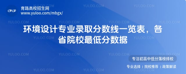 環境設計專業錄取分數線一覽表
