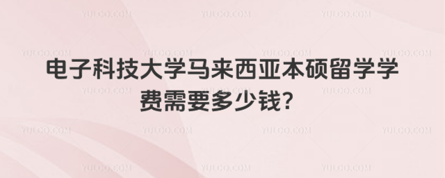 电子科技大学本硕留学学费