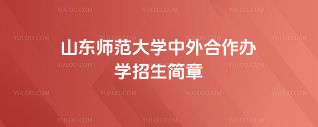 山东师范大学中外合作办学招生简章