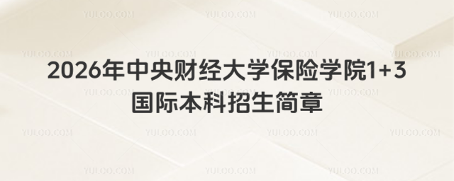 中央财经大学国际本科招生简章