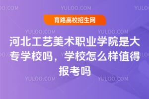 河北工艺美术职业学院是大专学校吗，学校怎么样值得报考吗？