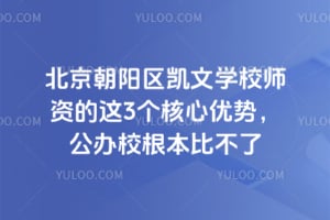 北京朝陽區凱文學校師資的這3個核心優勢,公辦校根本比不了