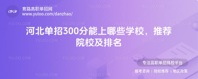 河北单招300分能上哪些学校