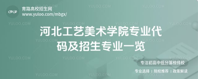河北工艺美术学院专业代码