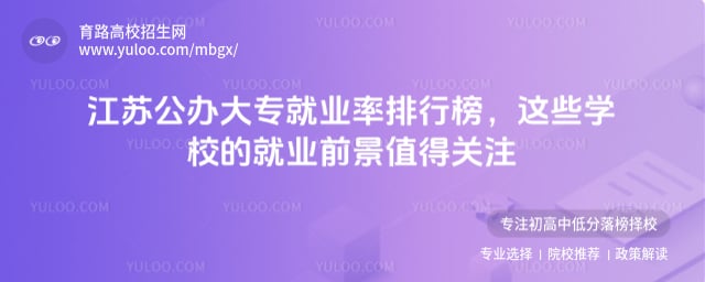 江蘇公辦大專就業(yè)率排行榜
