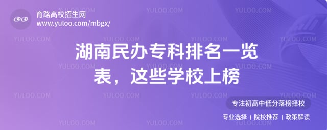 湖南民辦專科排名一覽表