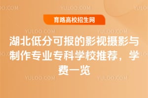 湖北低分可報的影視攝影與制作專業專科學校推薦,學費一覽