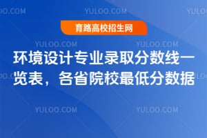 2025年環境設計專業錄取分數線一覽表,各省院校最低分數據