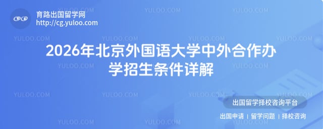 北京外国语大学中外合作办学招生条件