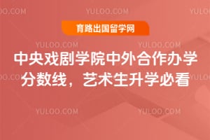 2025年中央戏剧学院中外合作办学分数线，艺术生升学必看