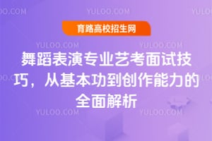 舞蹈表演专业艺考面试技巧,从基本功到创作能力的全面解析