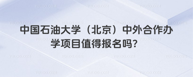 中国石油大学中外合作办学项目