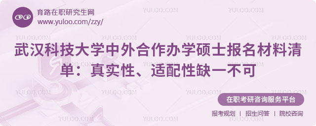 武汉科技大学中外合作办学硕士报名材料清单