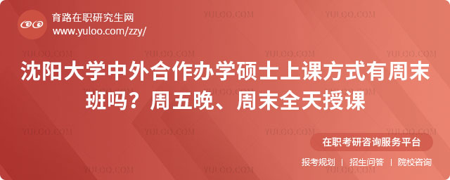 沈阳大学中外合作办学硕士上课方式有周末班吗