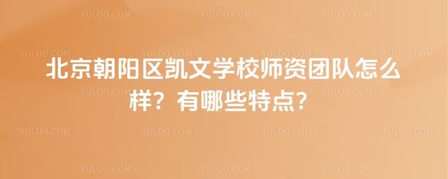 北京朝陽區凱文學校師資團隊