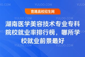 湖南医学美容技术专业专科院校就业率排行榜，哪所学校就业前景最好？