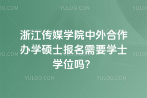 2026年浙江传媒学院中外合作办学硕士报名需要学士学位吗？