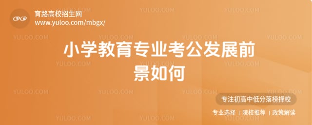 小学教育专业考公发展前景