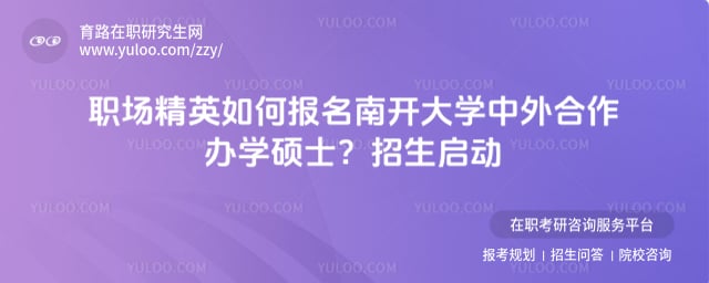 南开大学中外合作办学硕士怎么报名