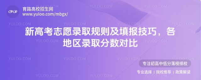 新高考志愿录取规则及填报技巧