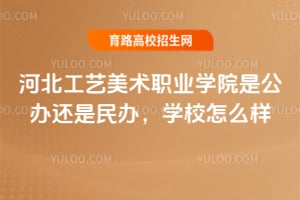 河北工艺美术职业学院是公办还是民办,学校怎么样?