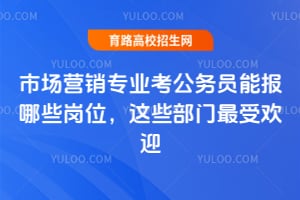 市场营销专业考公务员能报哪些岗位?这些部门最受欢迎