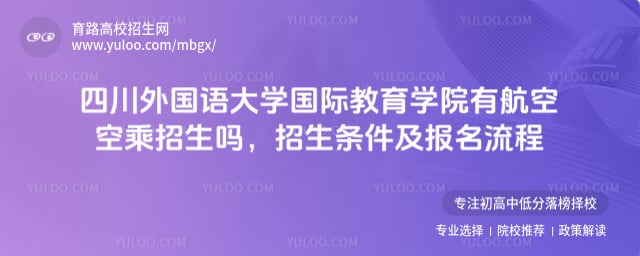 四川外国语大学国际教育学院有航空空乘招生吗
